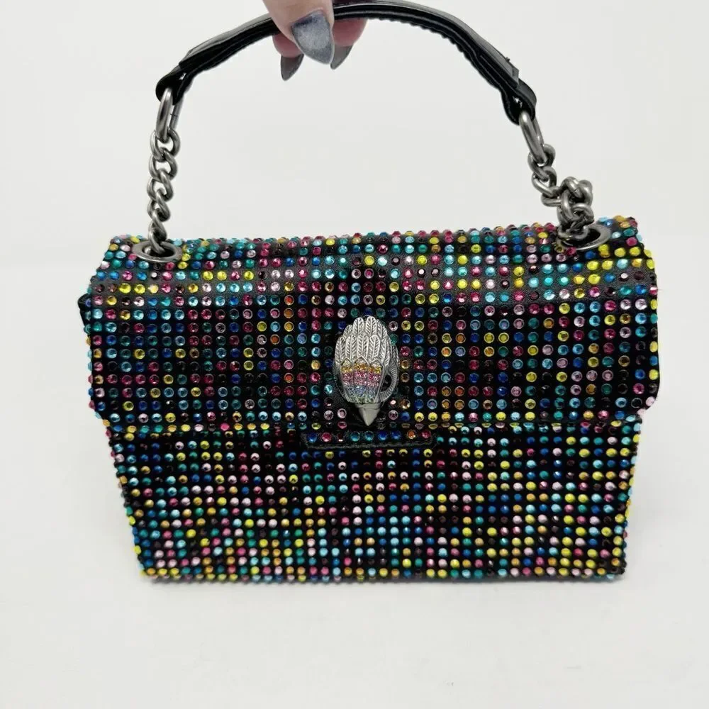 KURT GEIGER | The Kensington Rhinestoned Multicolor Two Way Bag Crystal Eagle